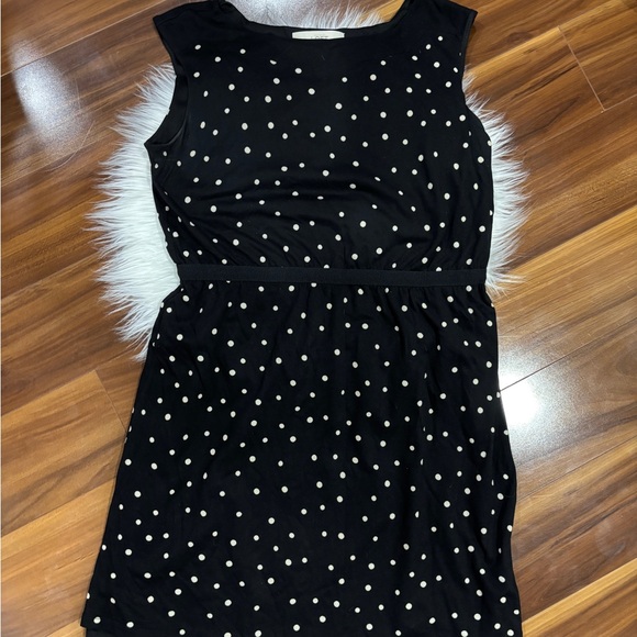 LOFT Dresses & Skirts - LOFT Casual Dress - Black with White polka Dots medium